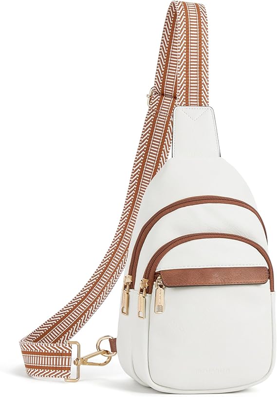  Small Sling Bag for Women Leather Crossbody Bags Fanny Pack Chest Bag for Travel