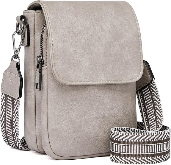  Crossbody Bags for Women Trendy,Leather Triple Compartment Cell Phone Crossbody Wallet Purses with Card Slots