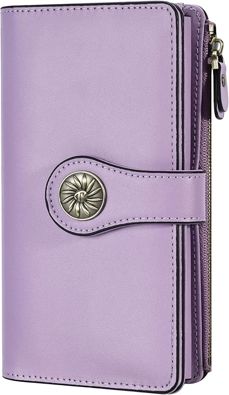  Wallets Women RFID Large Capacity Luxury Waxed Leather Clutch Wallet Multi Card Organizer