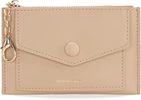 RFID Blocking Credit Card Wallet for Women with Keychain and ID Slot Cardholder for Everyday Use and Gifting with Coin Pocket