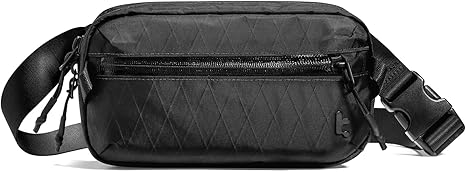 1.5L X-Pac Sling Bag with RFID Blocking, Crossbody Bag Minimalist Chest Shoulder Pack for Men/Women, Water-resistant Lightweight Casual Funny Pack for Travel, Daily Commute