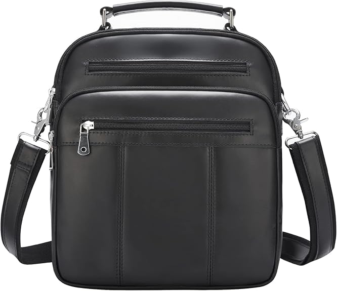  Leather Man Purse Shoulder Bag,Small Mens Crossbody Messenger Bags for Work,Men Satchel Handbag…