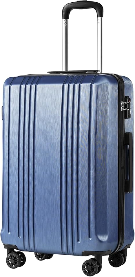 Luggage Suitcase PC+ABS with TSA Lock Spinner Carry on Hardshell Lightweight 20in 24in 28in(ice blue, S(20in_carry on))