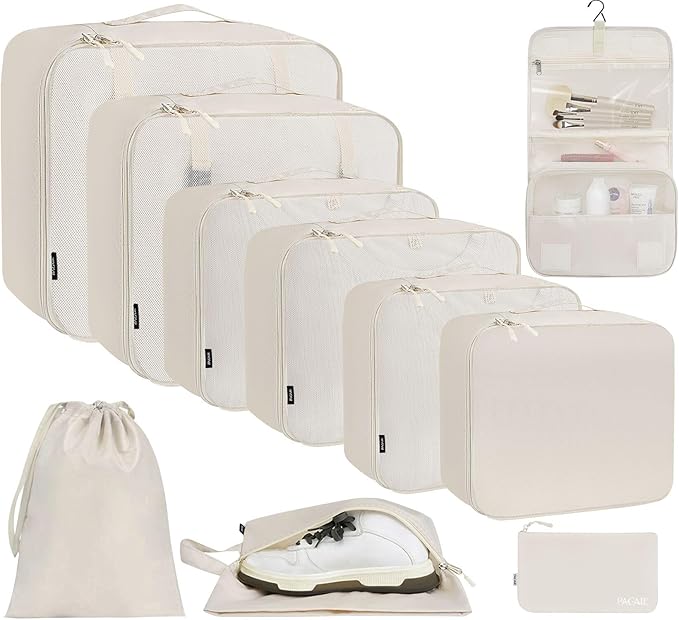  6 Set/8 Set/10 Set Packing Cubes Various Sizes Packing Organizer for Travel Accessories Luggage Carry On Suitcase