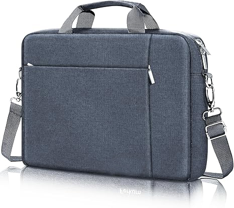 17 17.3 Inch Laptop Bag Women Men Compatible with HP Envy Pavilion Omen/LG Gram/MSI/Dell Inspiron XPS/Lenovo Thinkpad/Acer, Shoulder Strap Carrying Briefcase Messenger Computer Bag Case, Grey