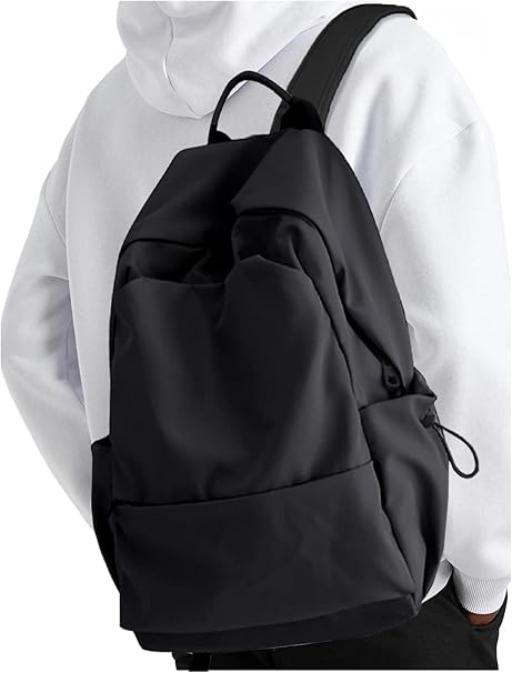  Backpack for Women and Men, Waterproof Lightweight Travel Daily Rucksack Casual 15.6 inches Computer Bags for College, Black