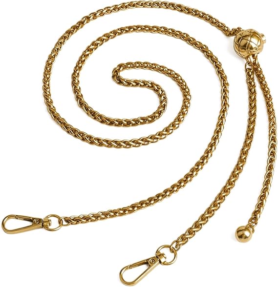 Thin Purse Chain Strap Adjustable - Replacement for Small Shoulder Crossbody Bag, 51 Inches Long